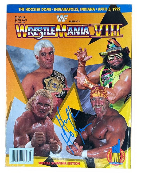 WWF Wrestlemania VIII 8 Wrestling Magazine Program 1992 Autographed