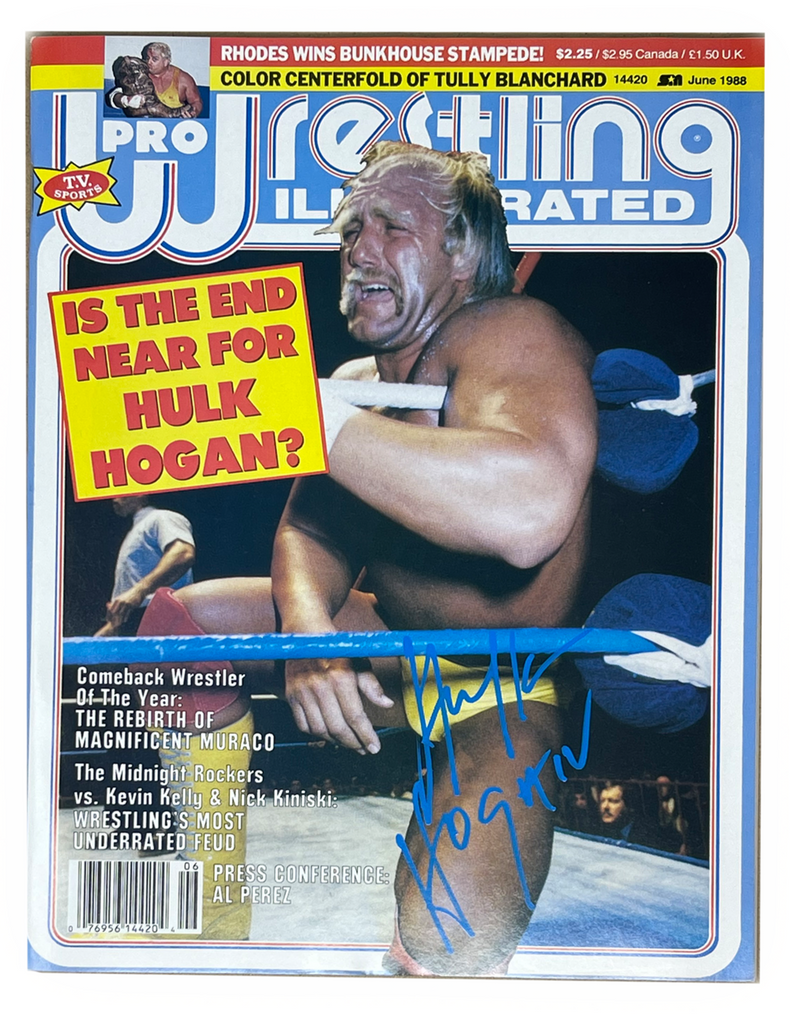 Pro Wrestling Illustrated PWI Magazine June 1988 Hulk Hogan Tully Blanchard Autographed