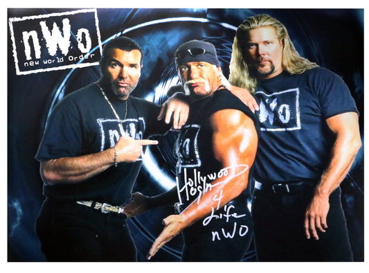 Hulk Hogan Signed NWO Group Poster