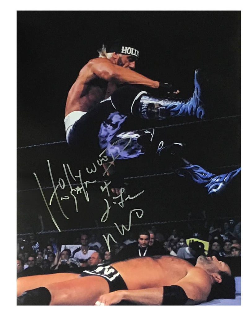 Hulk Hogan Signed Leg Drop Scott Hall Poster