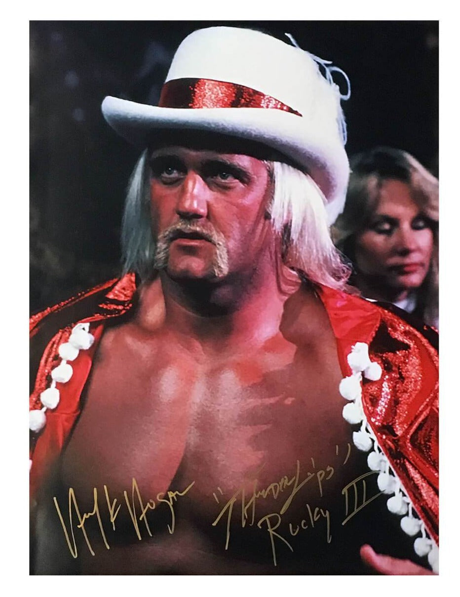 Hulk Hogan Signed Thunderlips Hat and Cape Poster