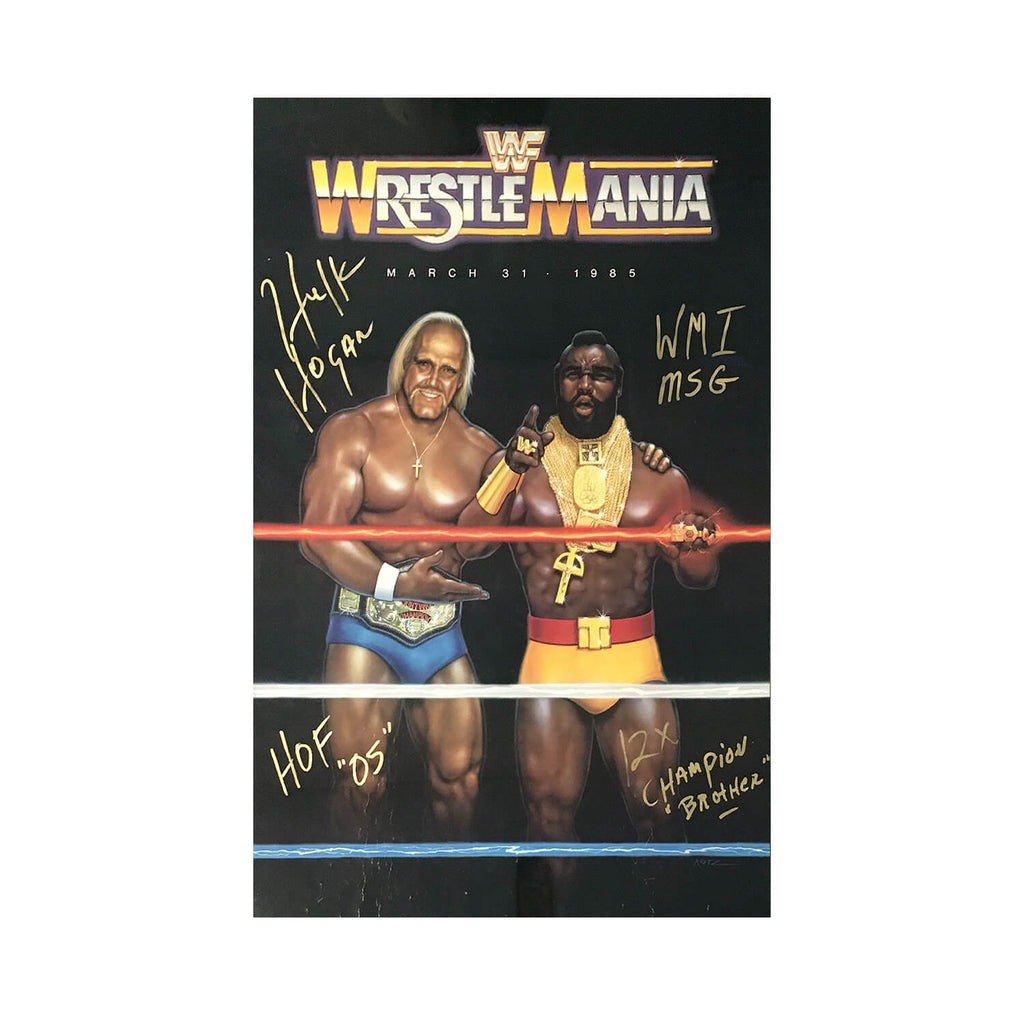 Hulk Hogan Signed Wrestlemania 1 Original Poster