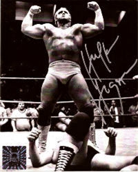 Hulk Hogan Signed Nick Bockwinkel Defeat Photo