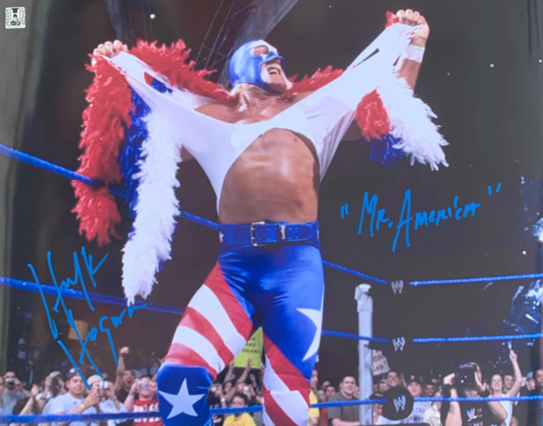 Hulk Hogan Mr. America Autographed 16x20 Poster (Horizontal)
