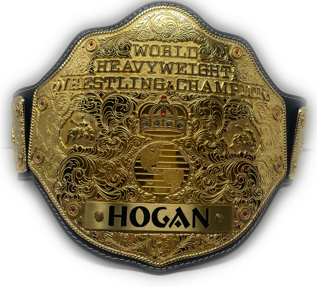 WCW Big Gold Hulk Hogan Signed W/ 8X10 Signed