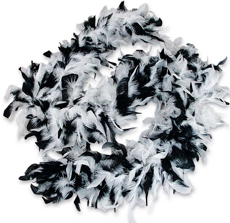 Black and White Feather Costume Boa – Hogan's Beach Shop