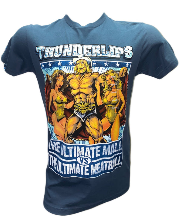 Thunderlips Ultimate Male vs Meatball Adult T-Shirt