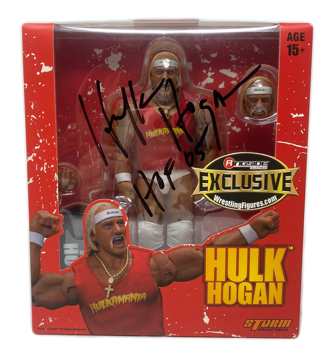 Signed Hulk Hogan Hulkamania Ringside Exclusive Storm Figure