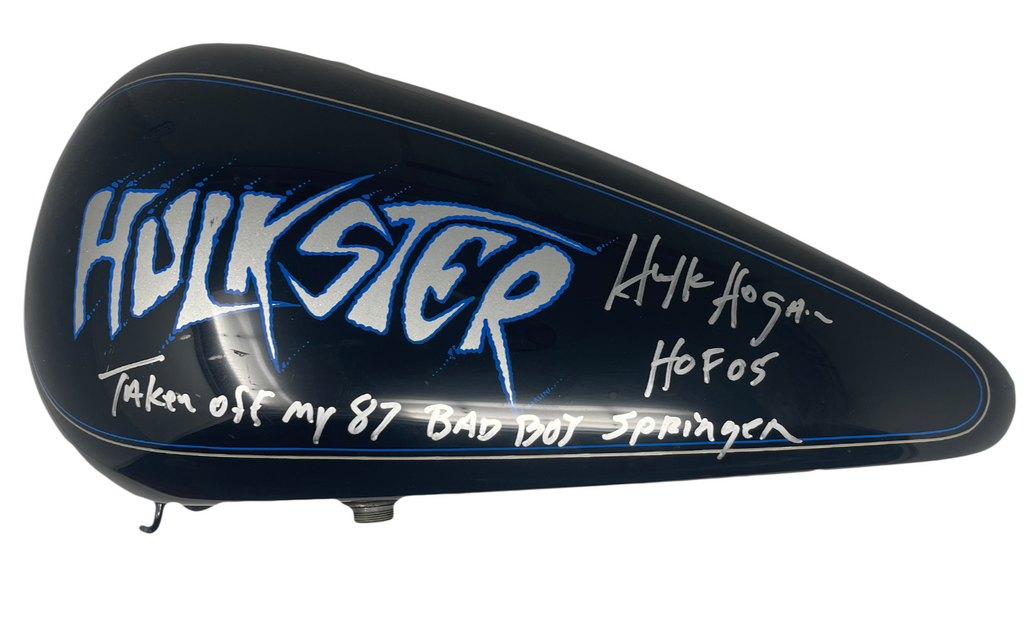 Hogans Gas Tanks off His Motorcycle Signed