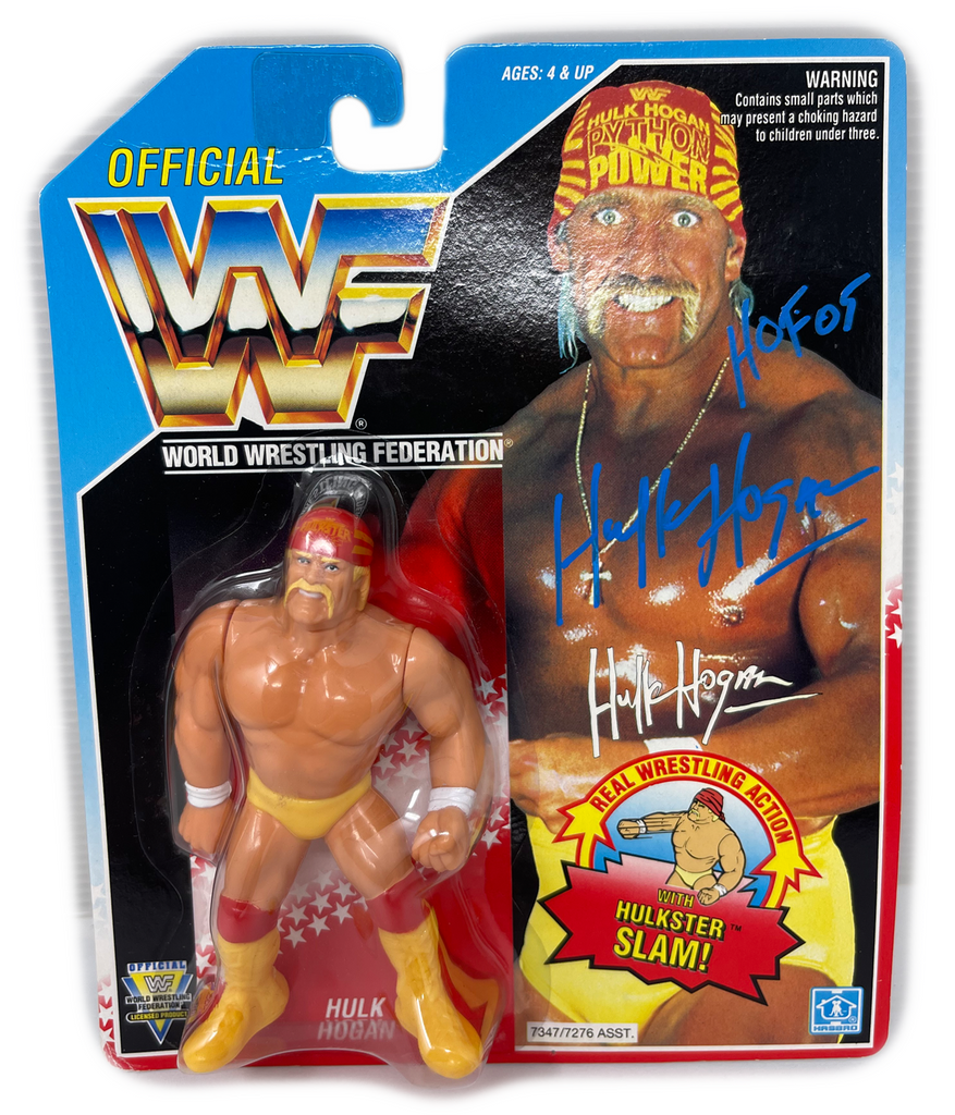Hueco flaco Completamente seco Hasbro WWF Hulk Hogan Hulkster Slam 1992 action figure Signed – Hogan's  Beach Shop