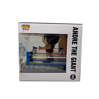 Signed Hulk Hogan vs Andre the Giant Funko Pop! in Ring 2 pack
