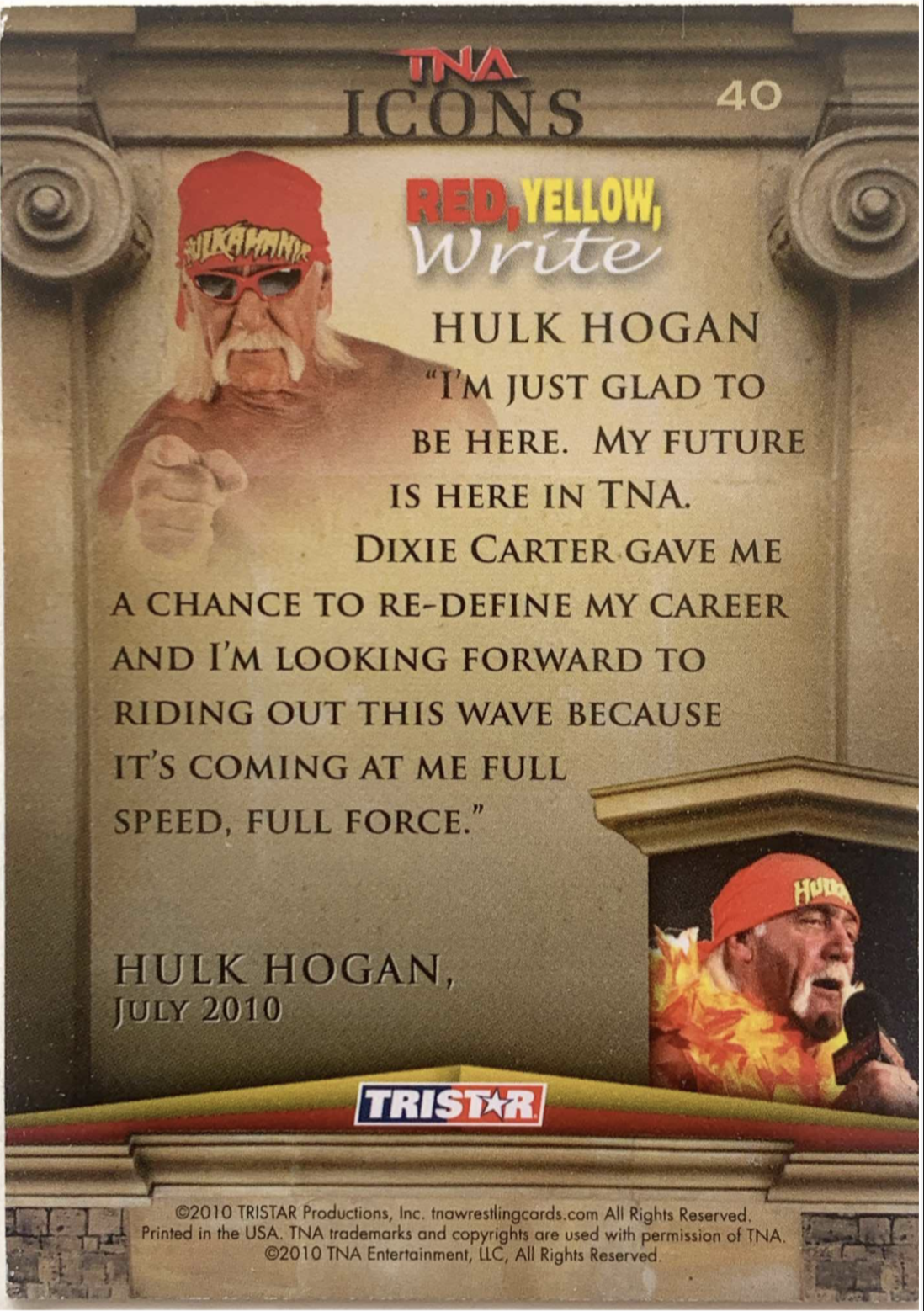 TNA Tristar Trading Card Signed