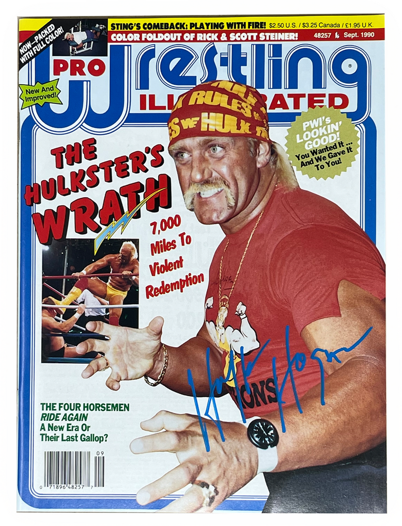 PWI Magazine September 1990 - Hulk Hogan Pro Wrestling Illustrated WWF Autographed