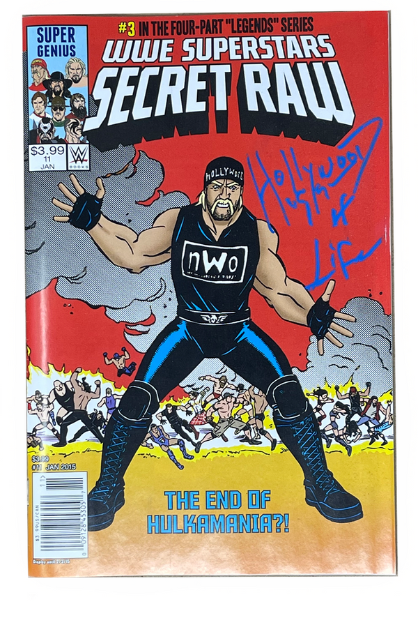 2015 WWE Super Stars Secret Raw Comic Autographed