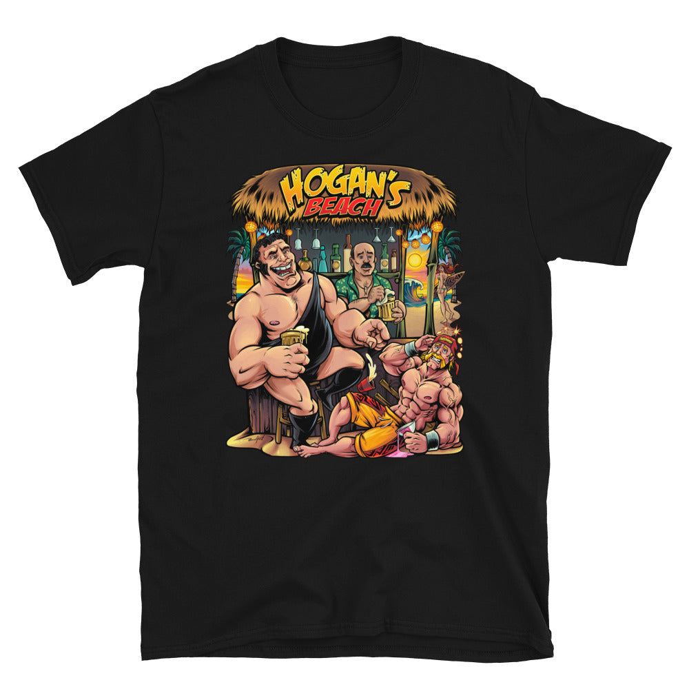 Hogan's Beach Shop Andre and Hulk Hogan Short-Sleeve Unisex T-Shirt Black / L