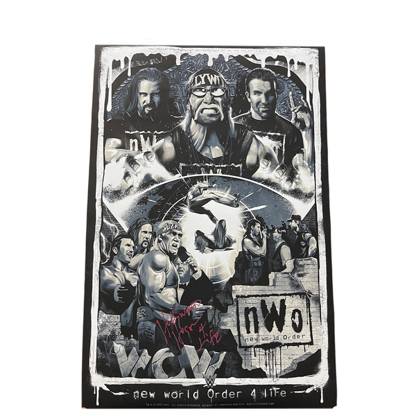 NWO VS WCW Limited Edition Collage Poster Autographed "Sale"