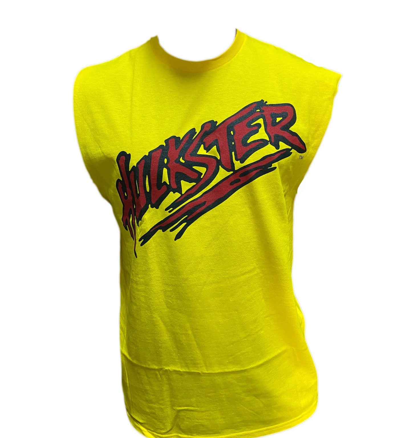 Sleeveless Yellow Hulkster Cut Off Tank Top