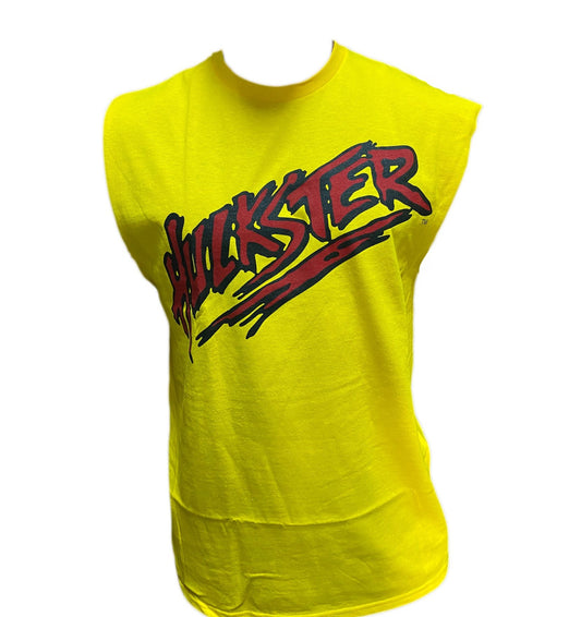 Sleeveless Yellow Hulkster Cut Off Tank Top