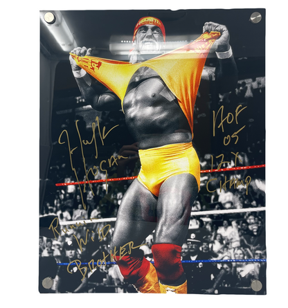 Hulk Hogan Spotlight Plaques signed