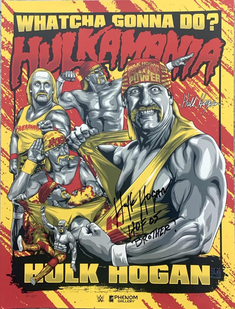 Hulkamania Limited Edition Autographed Poster – Hogan's Beach Shop