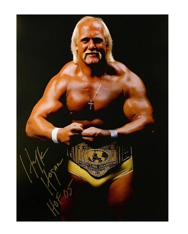 Hulk Hogan Signed Crab Pose Poster