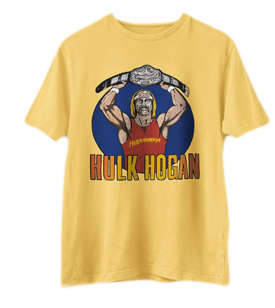 WWF Yellow Hulk Hogan Pose T-Shirt