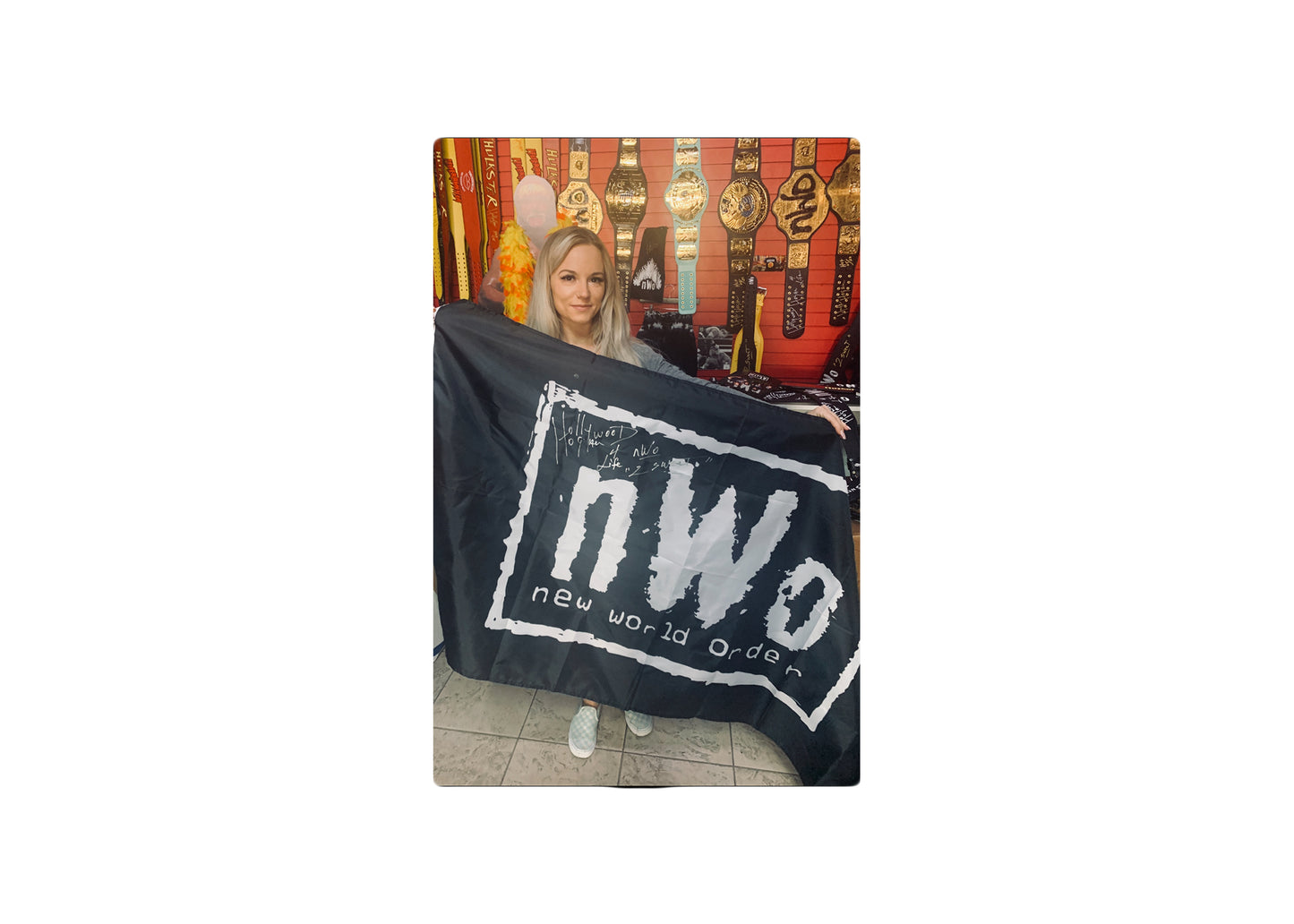 Signed Nwo Flag