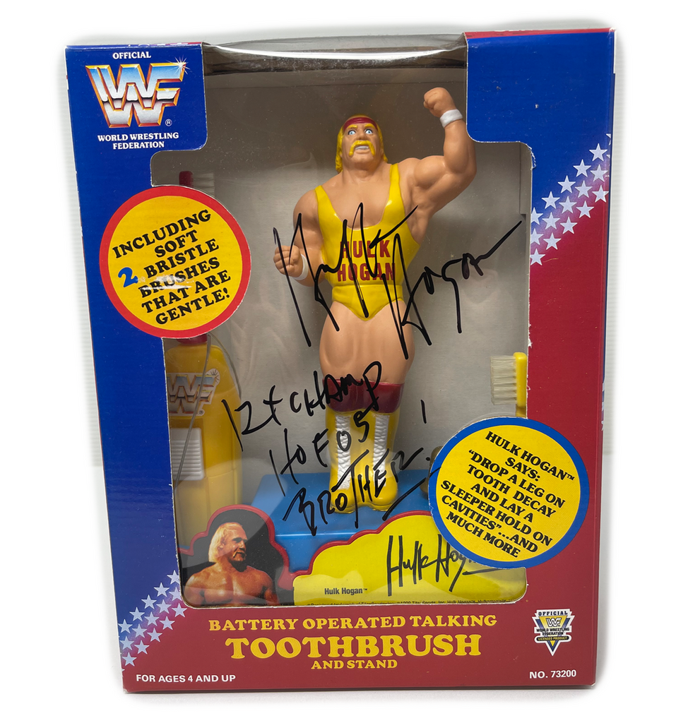 WWF LJN Hasboro Wrestling SuperStars Battery Operated Toothbrush Signes